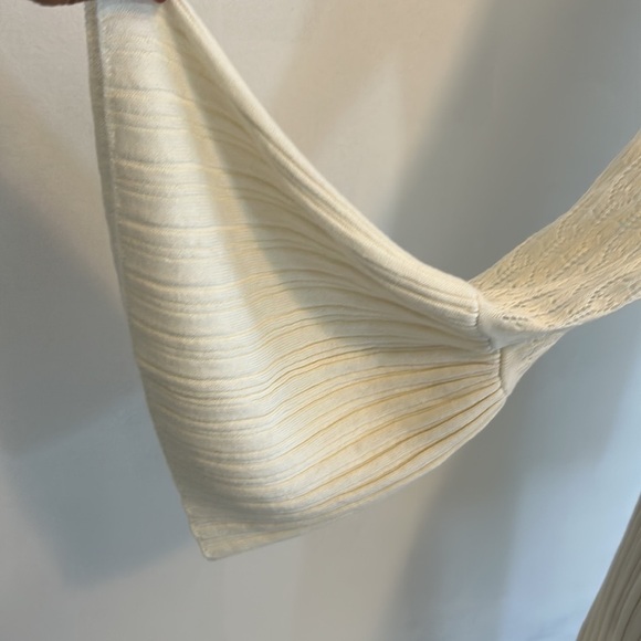 Sundance Josalyn Ivory Crochet Bell Sleeve Sweater Dress - Picture 7 of 9